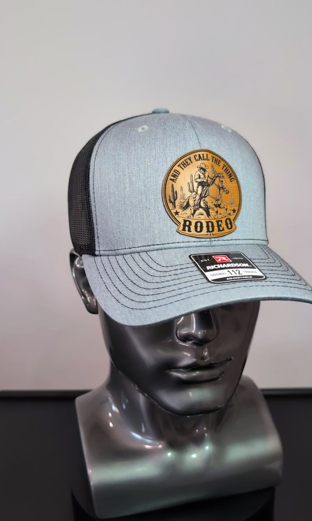 And They Call the Thing Rodeo Leather Patch Richardson 112 Trucker Hat | Western Cowboy Hat