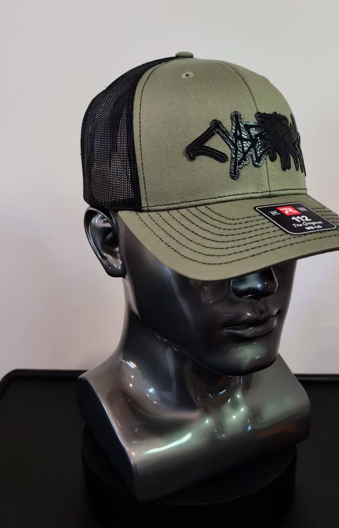 Black Leather Cybertruck Richardson 112 Laser Engraved Hat
