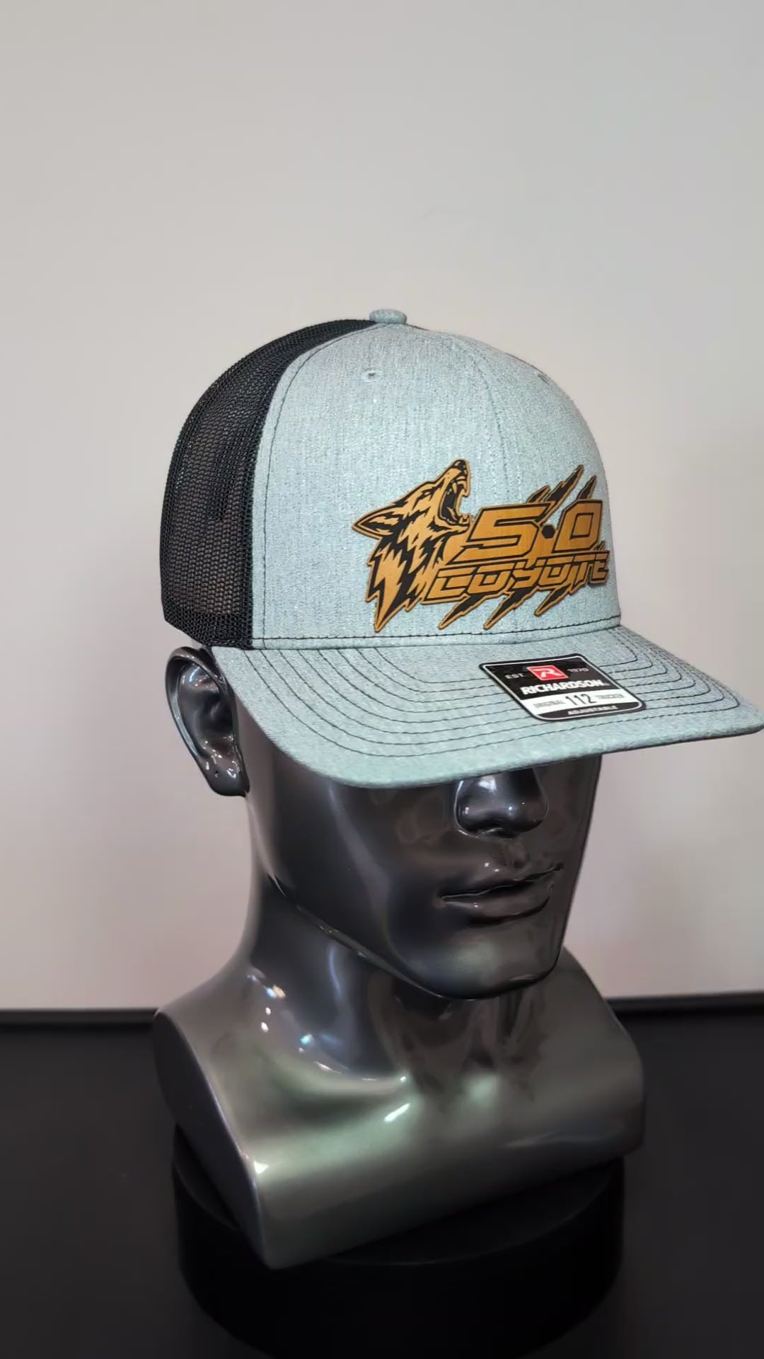 Ford Mustang 5.0 Coyote V8 Leather Patch Hat – Richardson 112 New Design