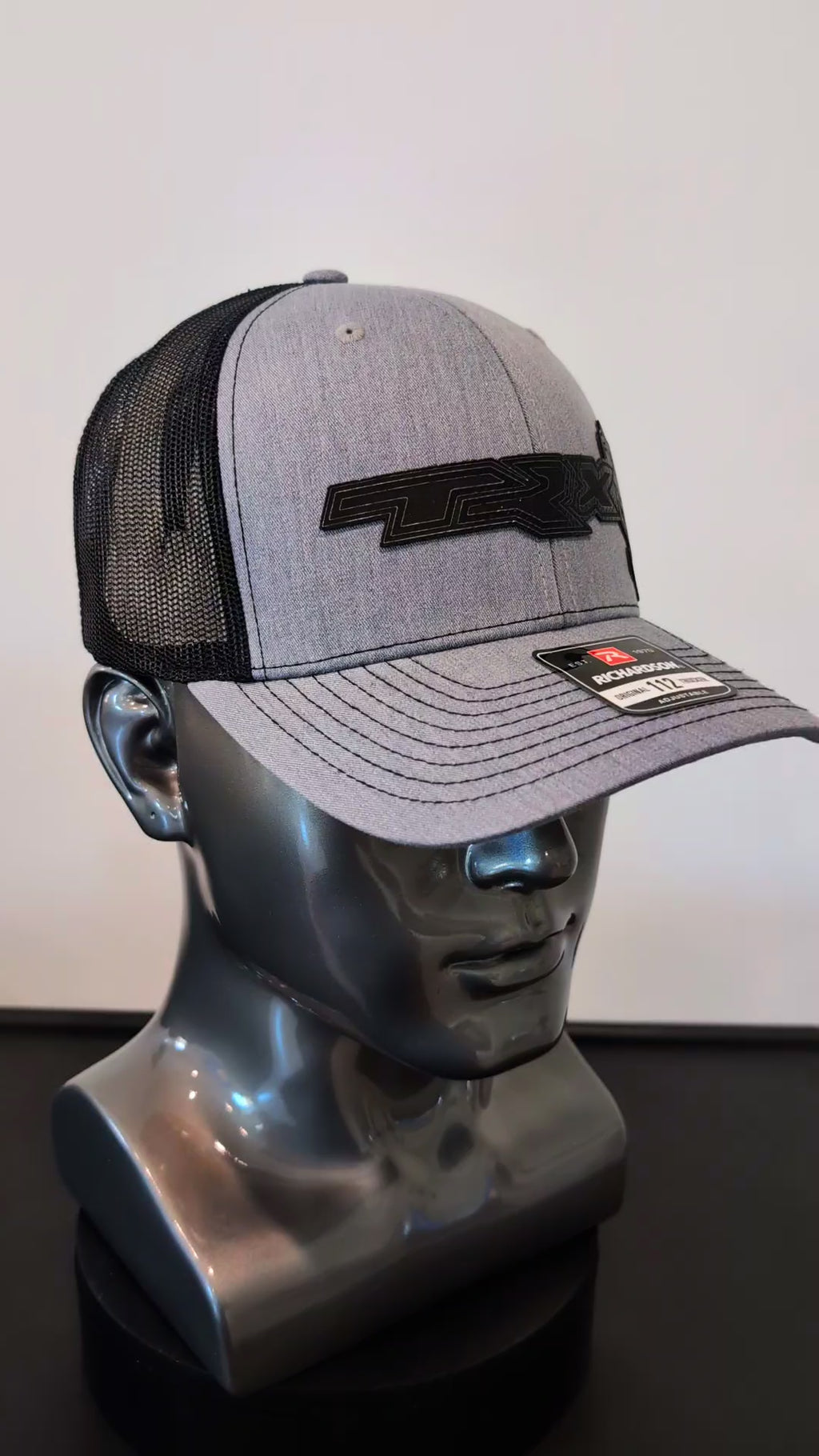 2027 TRX Inspired Logo Leather Patch Hat  Laser Engraved Richardson 112 Trucker Cap