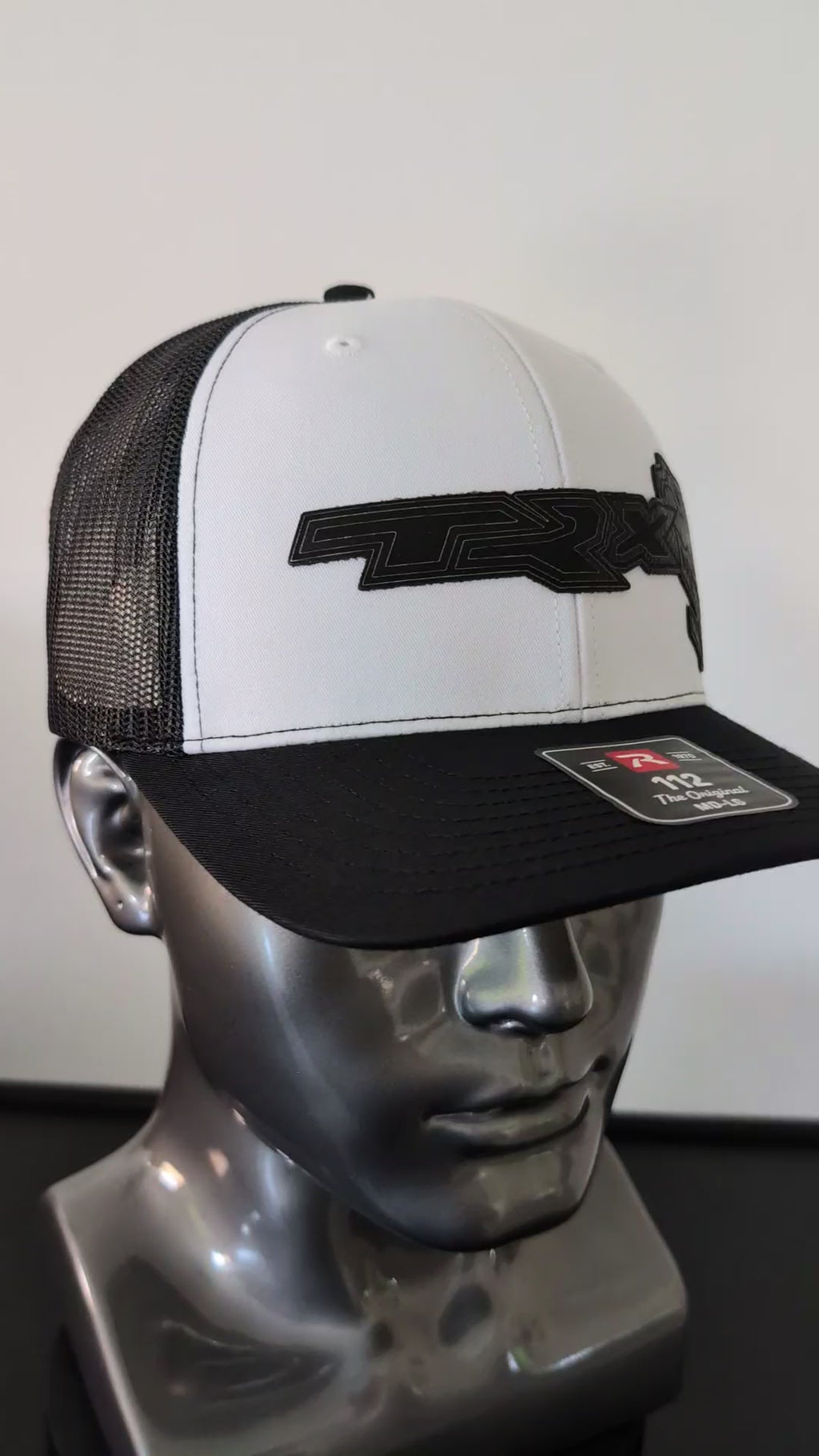 2027 TRX Inspired Logo Leather Patch Hat  Laser Engraved Richardson 112 Trucker Cap