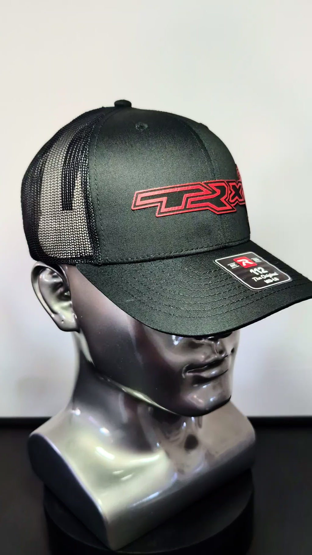 2027 TRX Inspired Logo Leather Patch Hat  Laser Engraved Richardson 112 Trucker Cap