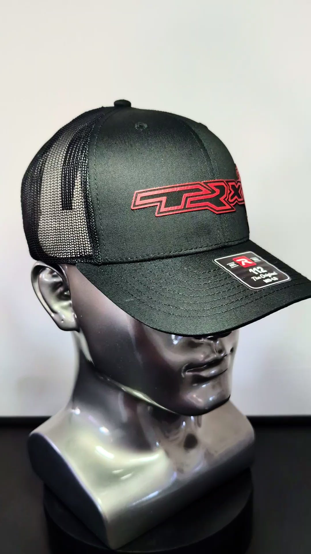 2027 TRX Inspired Logo Leather Patch Hat  Laser Engraved Richardson 112 Trucker Cap