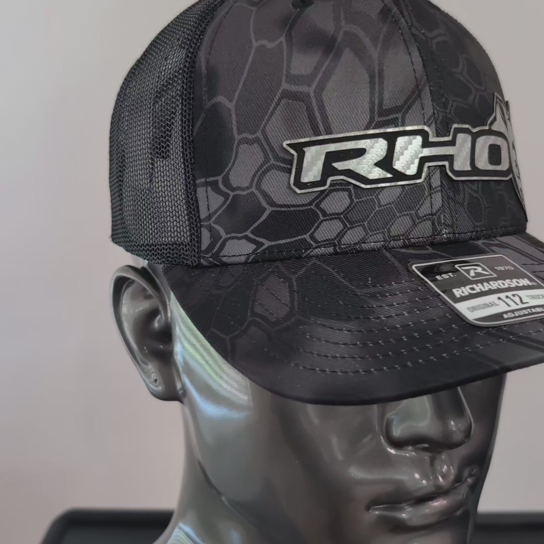 Ram RHO Silver Carbon Fiber Leather Patch Richardson 112 Trucker Hat