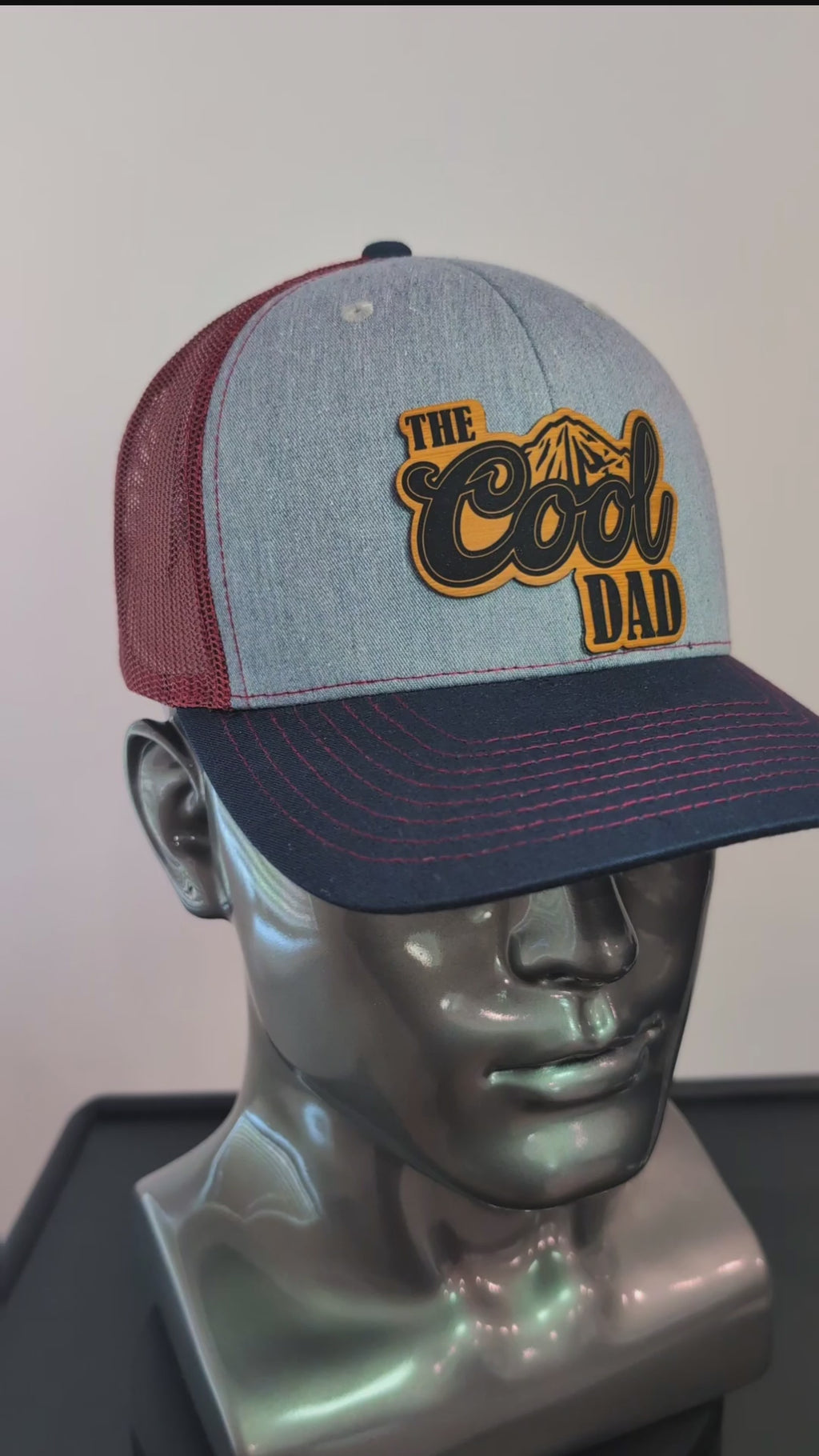 Father’s Day Cool Dad Leather Patch Richardson 112 Trucker Hat