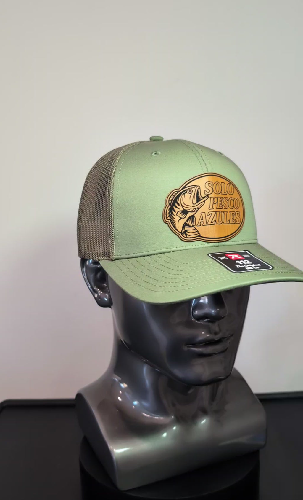Solo Pesco Azules – Largemouth Bass Fishing Leather Patch Hat | Richardson 112
