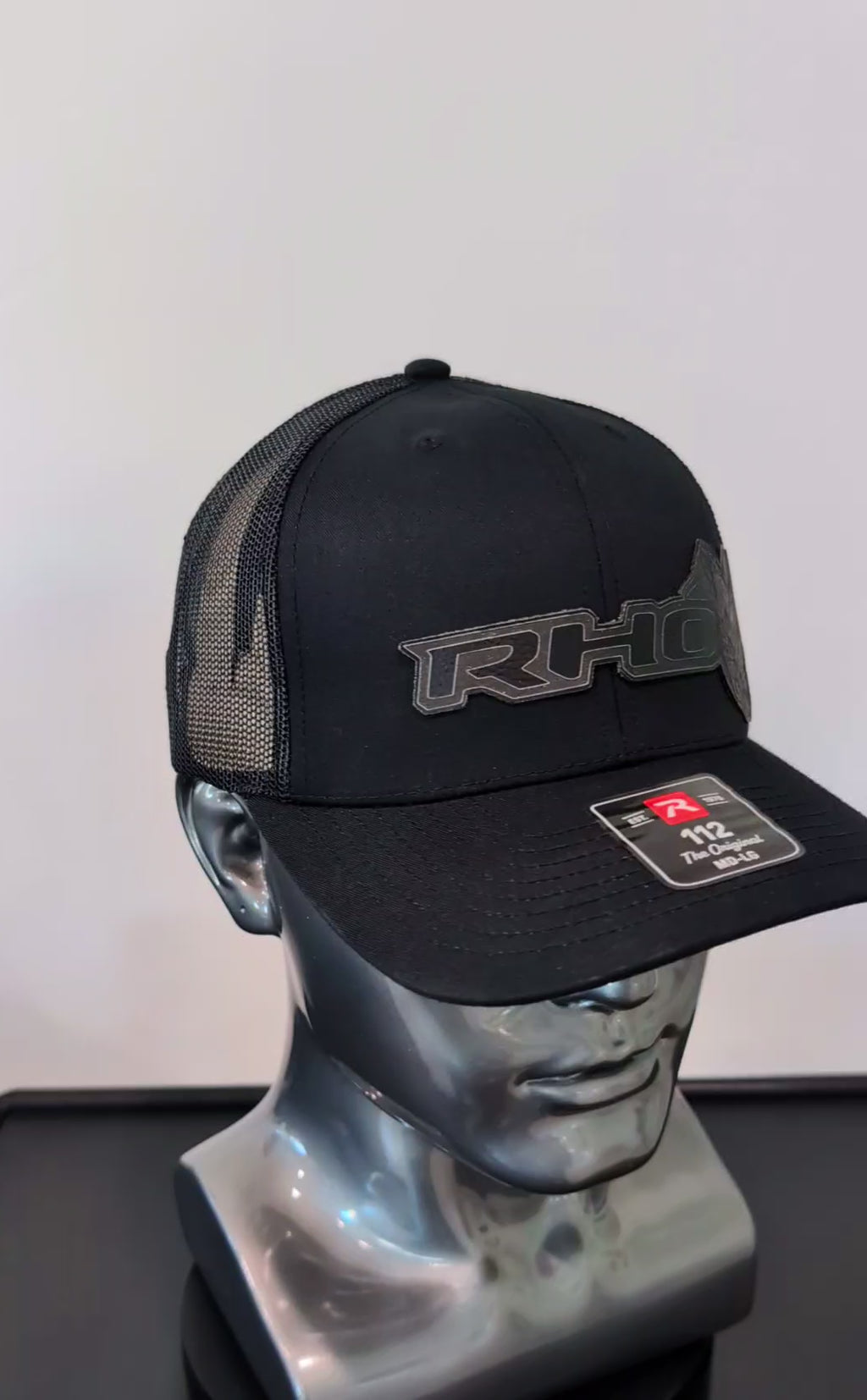 Ram RHO Silver Carbon Fiber Leather Patch Richardson 112 Trucker Hat