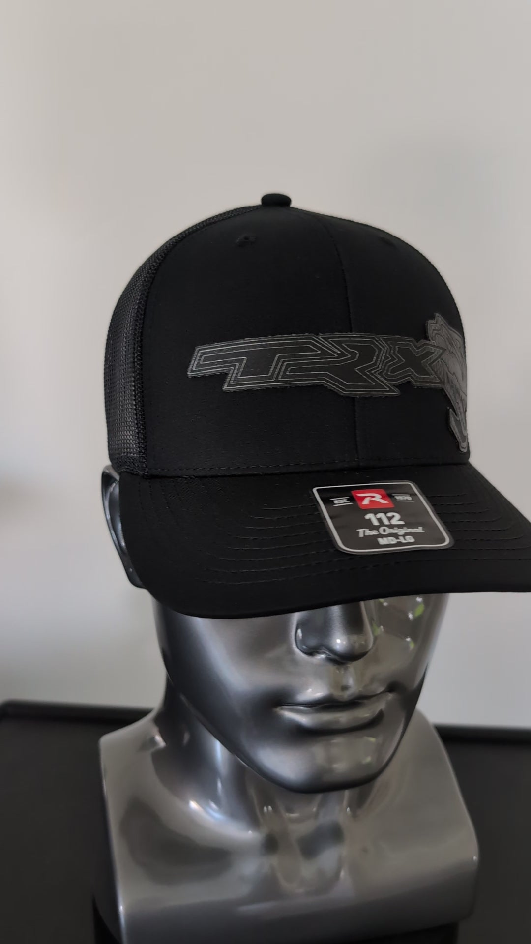 2027 TRX Inspired Logo Leather Patch Hat  Laser Engraved Richardson 112 Trucker Cap