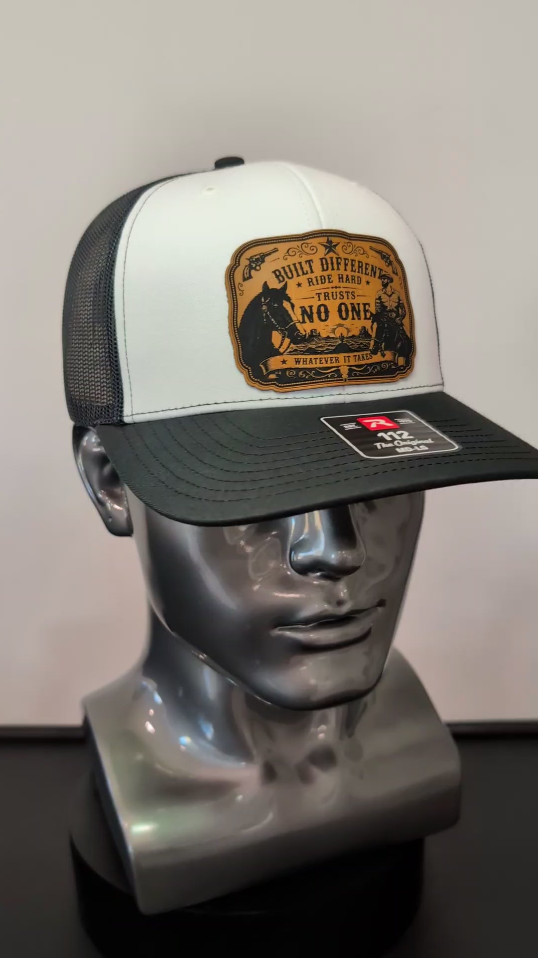 Built Different Western Trucker Hat  Cowboy Outlaw Snapback Ride Hard Cap