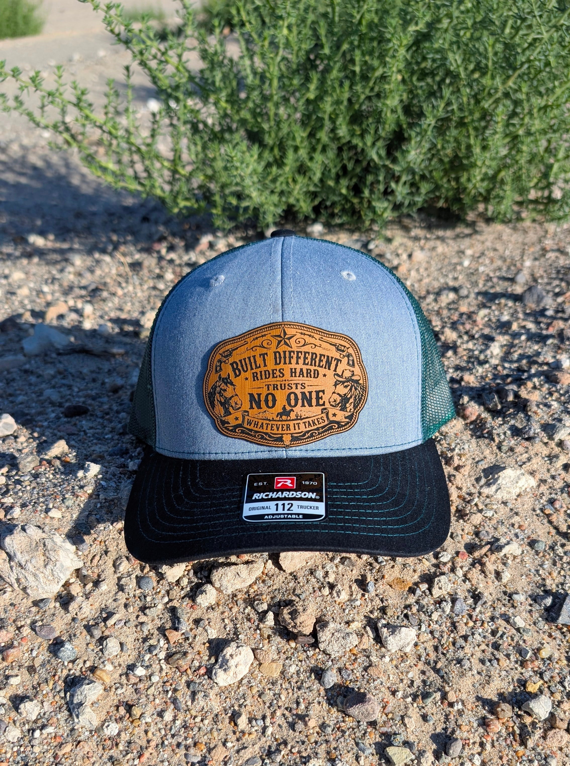 Built Different Western Trucker Hat  Cowboy Outlaw Snapback Ride Hard Cap