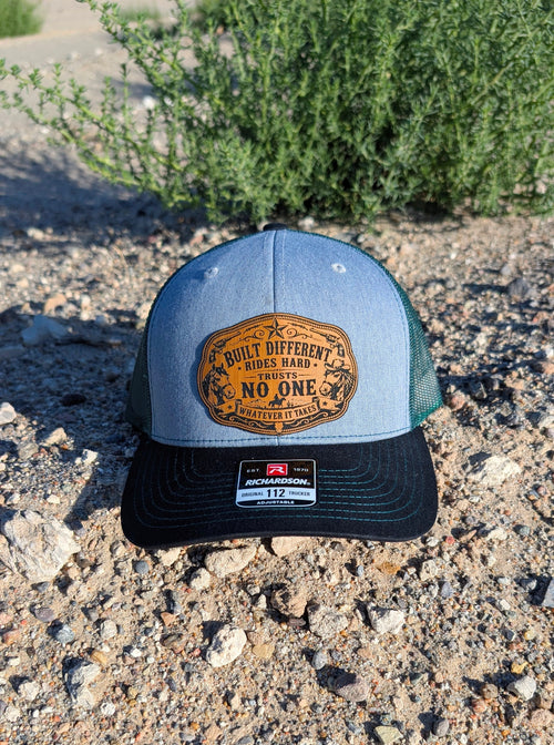 Built Different Western Trucker Hat  Cowboy Outlaw Snapback Ride Hard Cap
