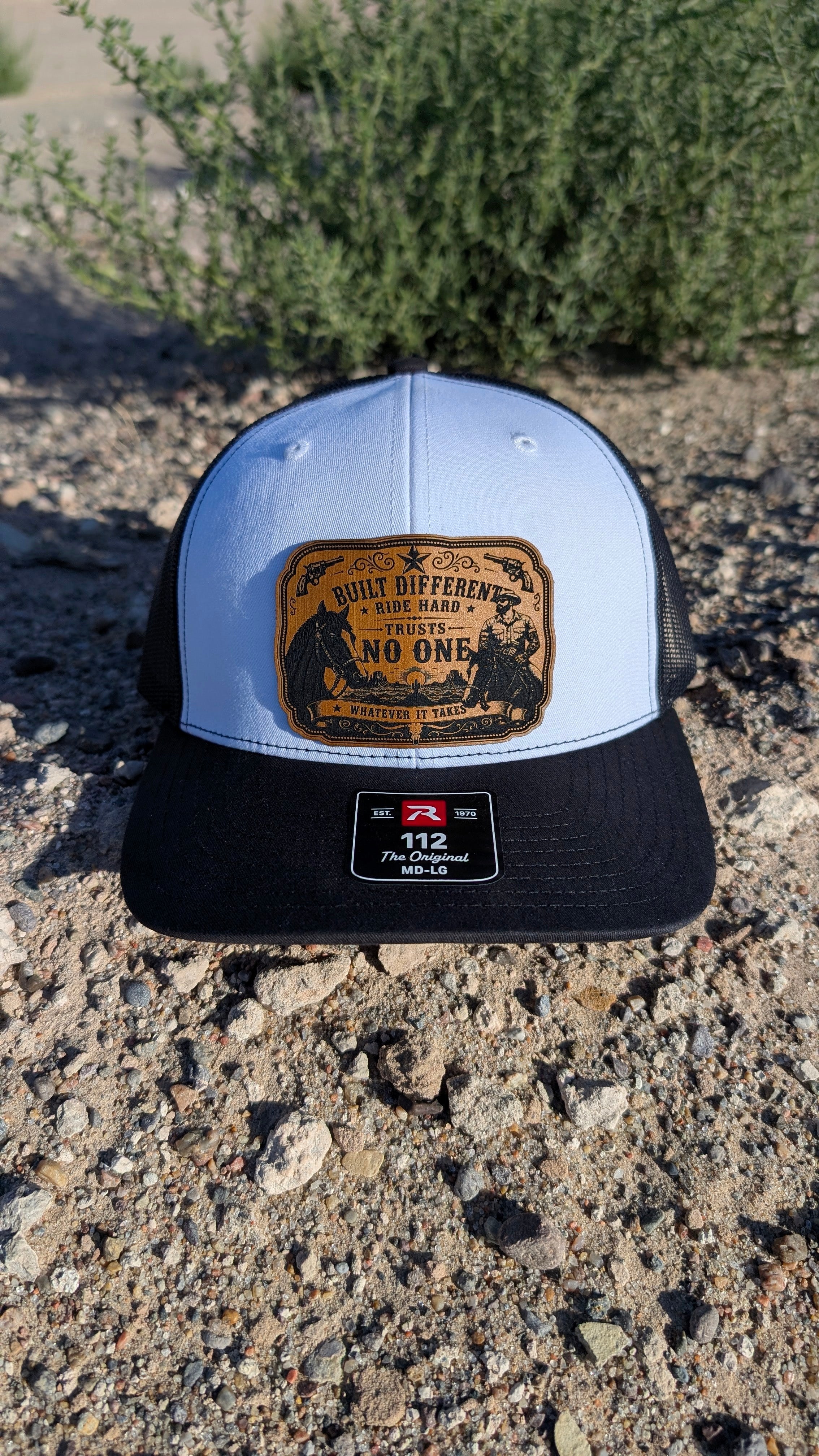Built Different Western Trucker Hat  Cowboy Outlaw Snapback Ride Hard Cap
