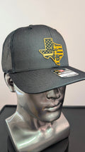 Texas Law Enforcement Richardson 112 Hat  Laser Engraved Leather Patch  Texas State Trooper Inspired Trucker Cap