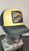 Toxic Snake Richardson 112 Hat  Premium Embroidered Patch Trucker Cap  Snakeskin Leatherette Style Hat  Funny Edgy Hat