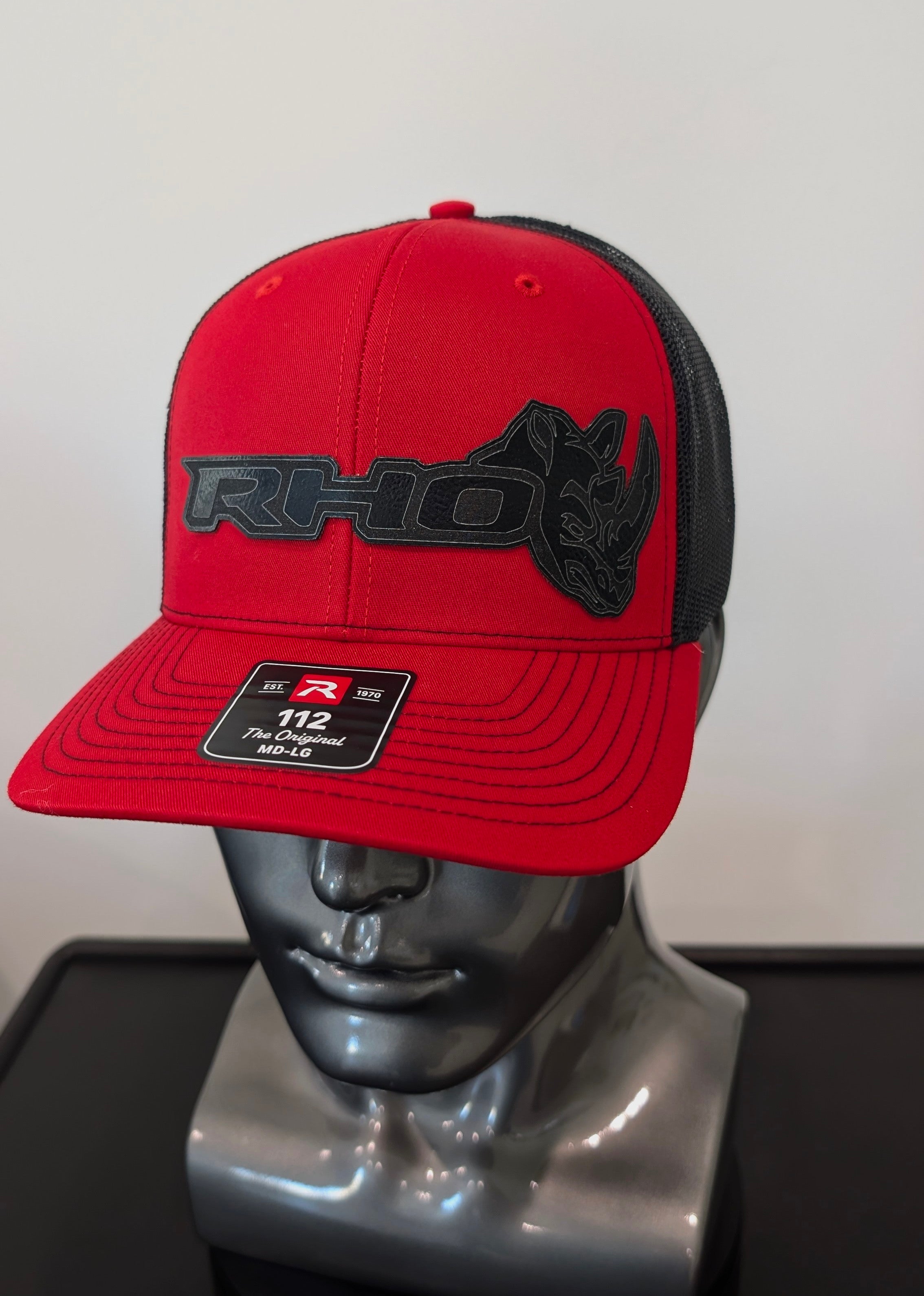 Ram RHO Silver Carbon Fiber Leather Patch Richardson 112 Trucker Hat