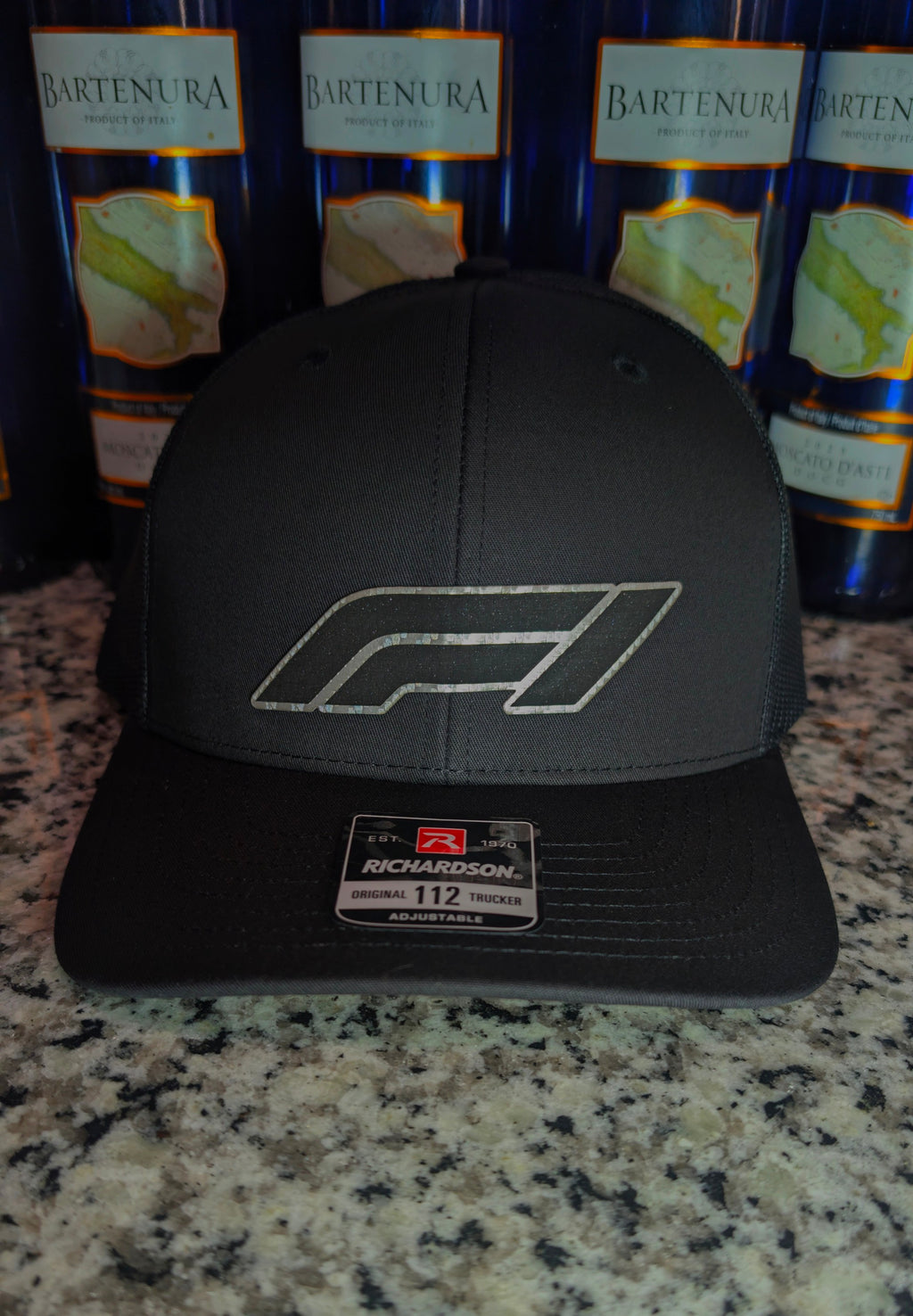 F1 Formula, F1 Hat Richardson 112 Laser Engraved Leather Motorsport Racing Fan Hat