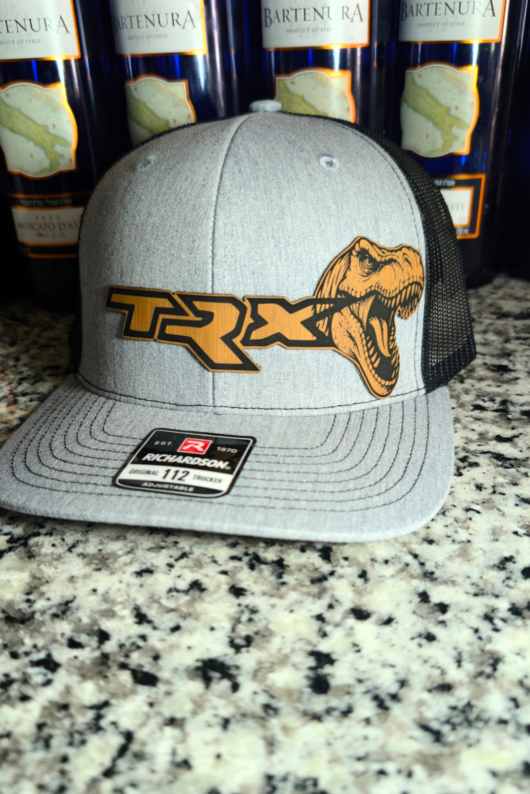 TRX Inspired Leather Patch Laser Engraved Richardson 112 Hat