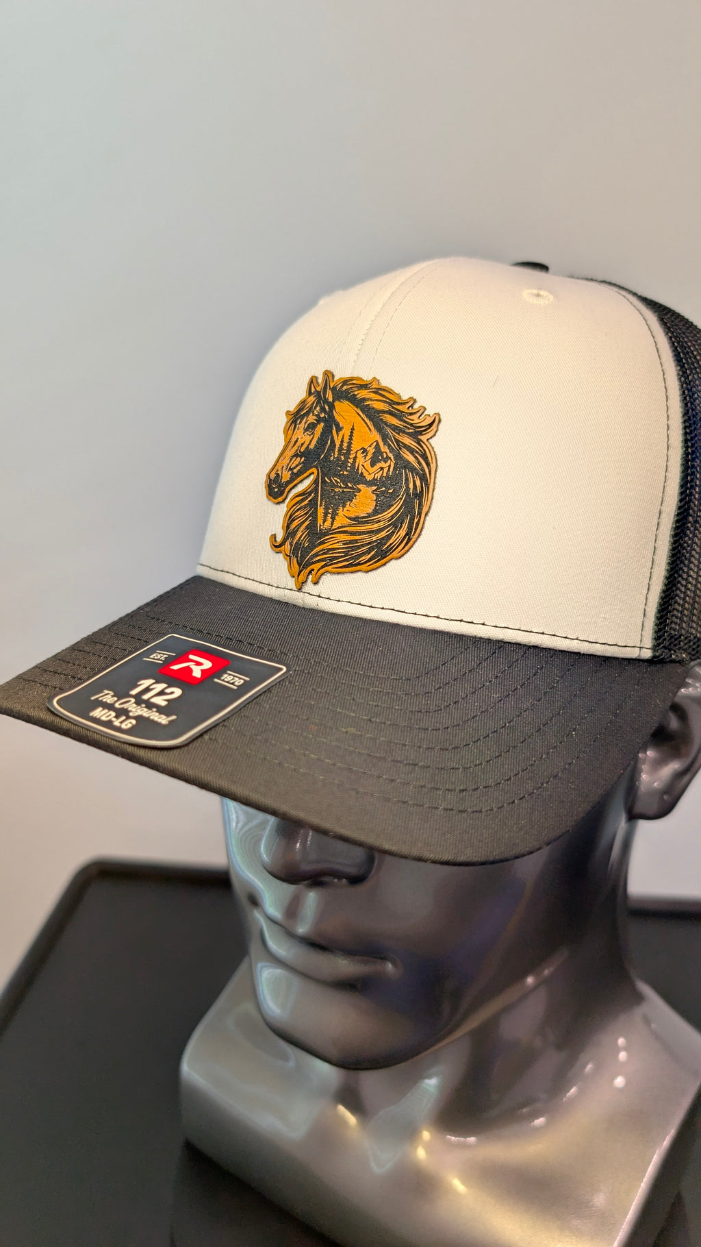 Wild Spirit Horse Richardson 112 Leather Patch Trucker Hat