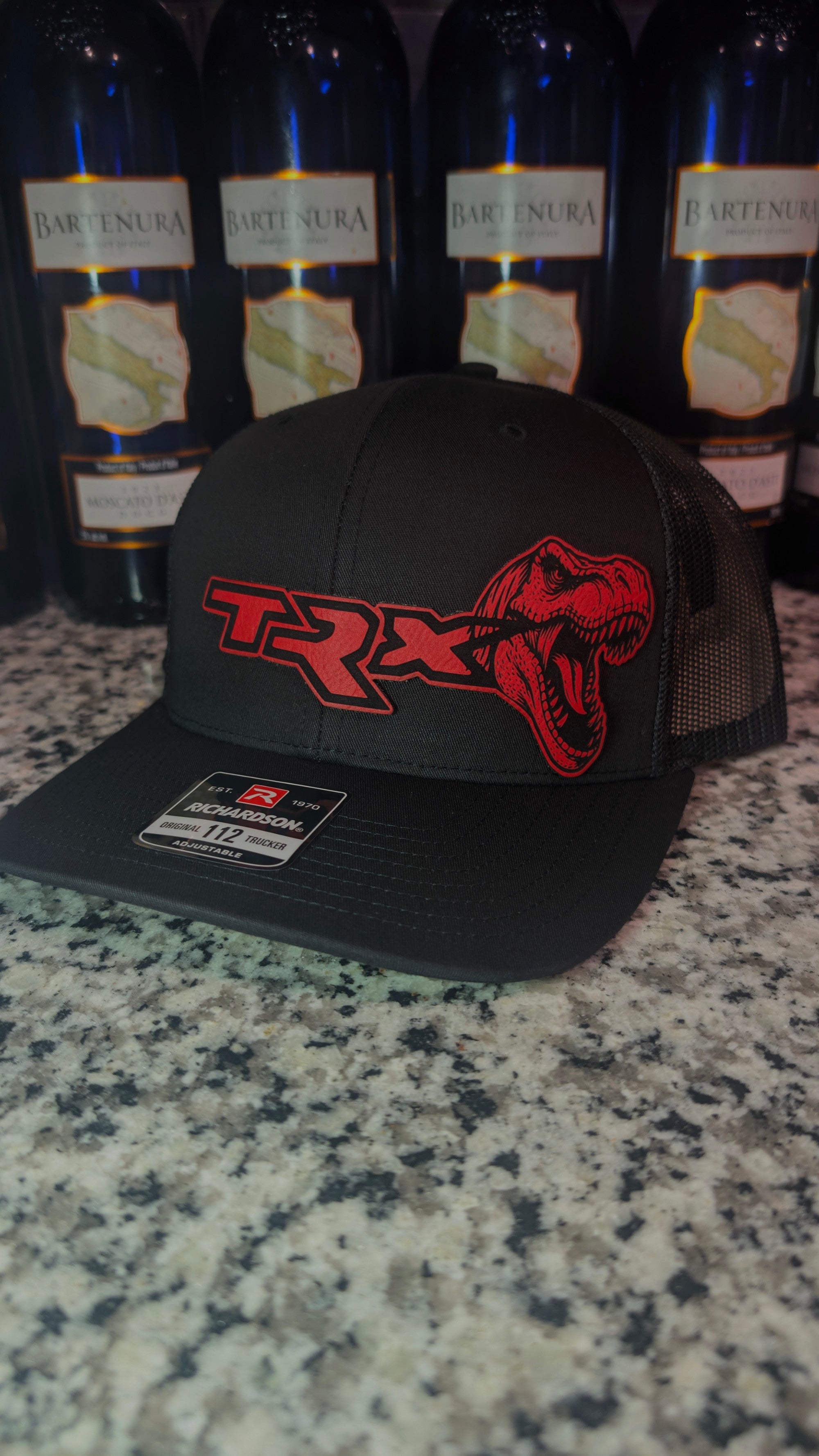 TRX Inspired Leather Patch Laser Engraved Richardson 112 Hat