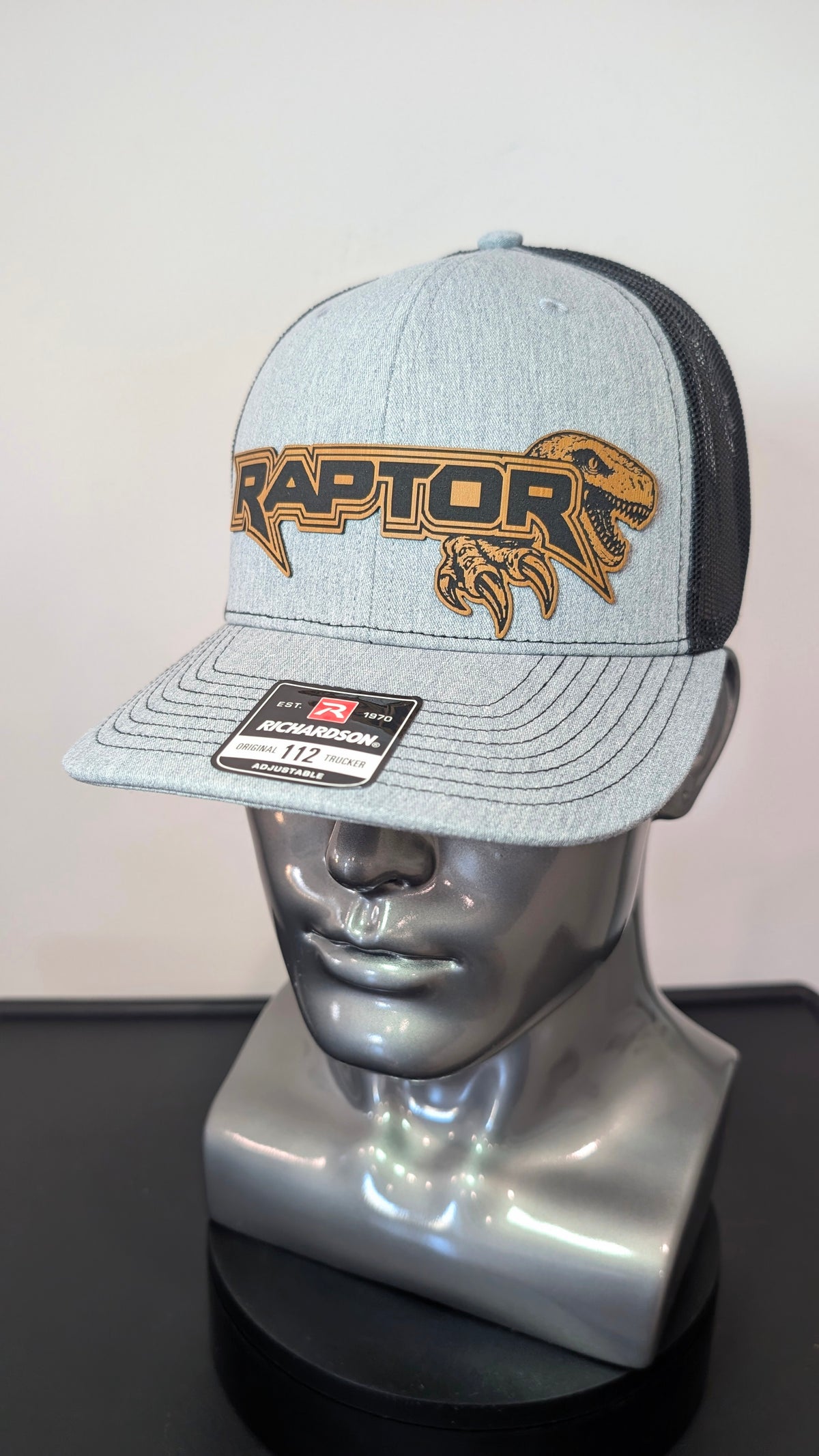 Ford F-150 Raptor Velociraptor Leather Patch Hat – Unique Raptor Design | Richardson 112