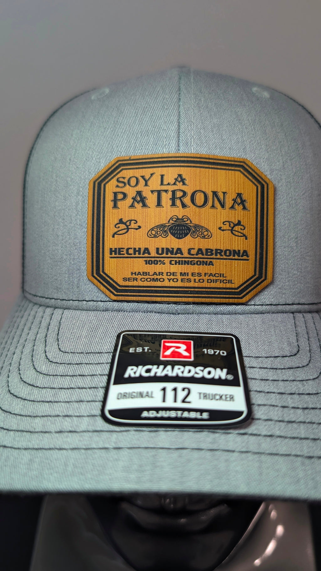 Soy La Patrona Richardson 112 Leather Patch Trucker Hat