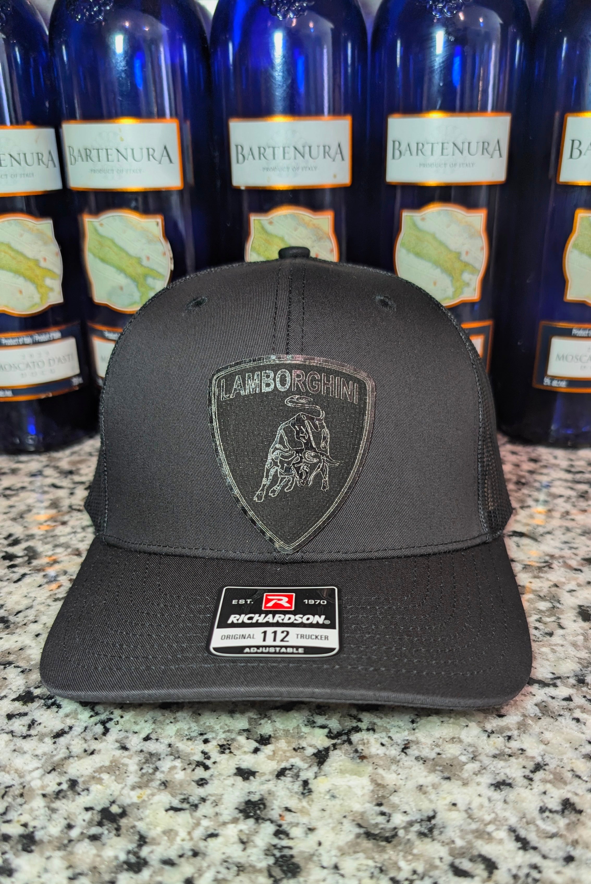 Lamborghini Hat Laser Engraved Richardson 112 Trucker Cap | Luxury Supercar Hat | Exotic Car Gift for Men