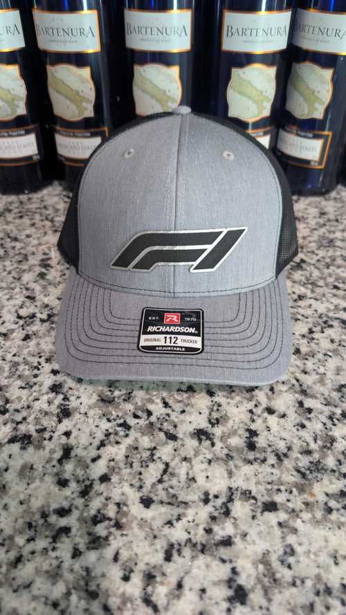 F1 Formula Racing Hat Richardson 112 Laser Engraved Leather Patch Trucker Cap Motorsport Racing Fan Hat