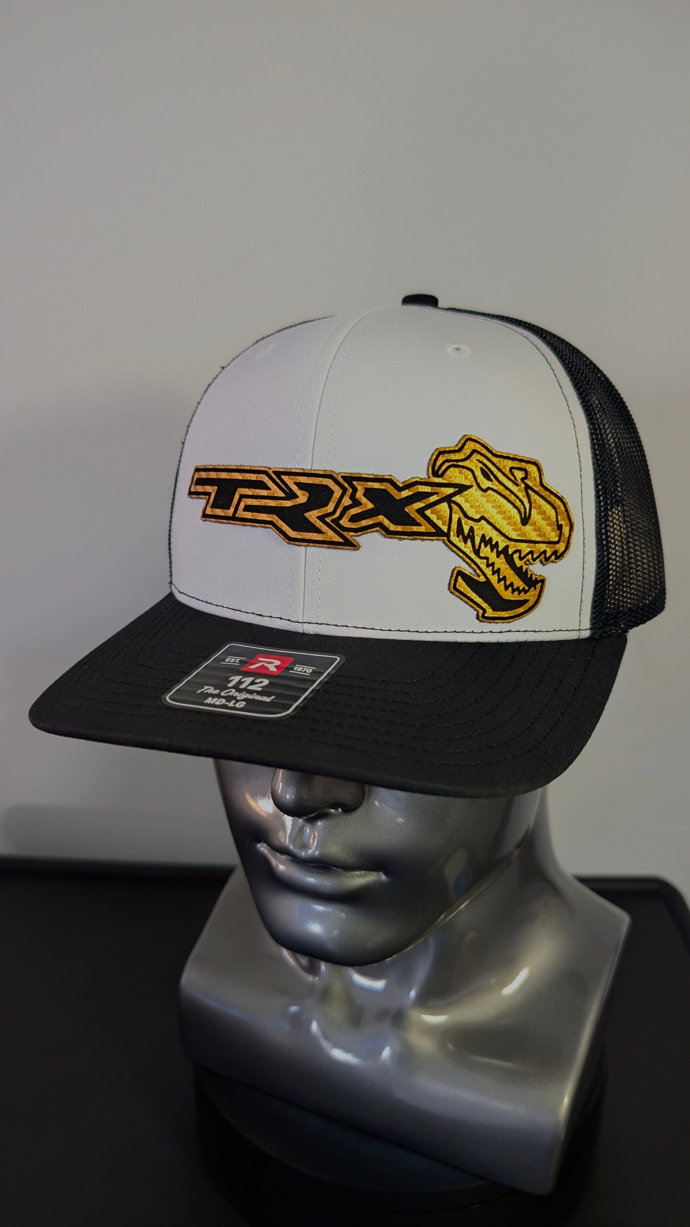 2027 TRX Inspired Logo Leather Patch Hat  Laser Engraved Richardson 112 Trucker Cap