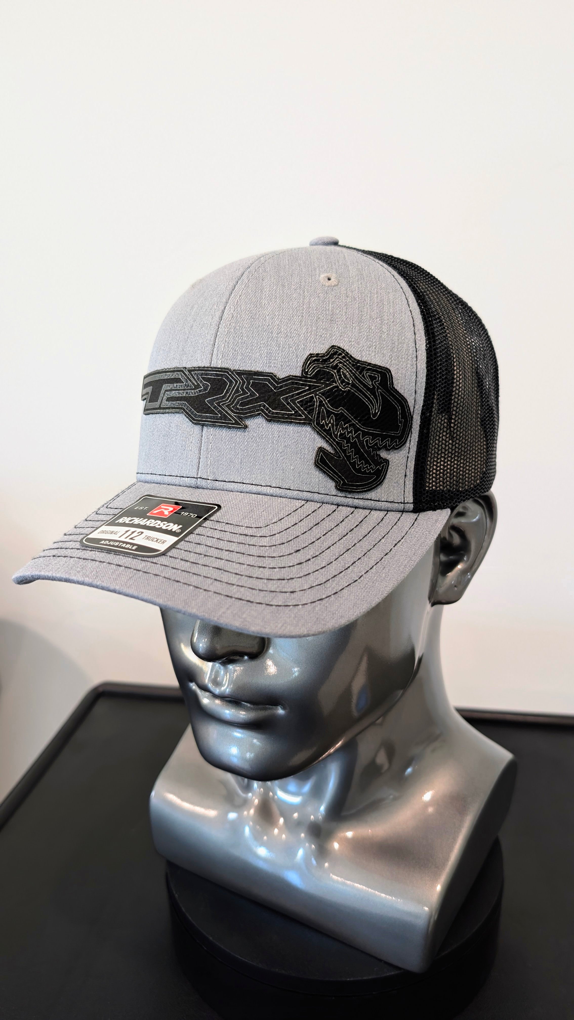 2027 TRX Inspired Logo Leather Patch Hat  Laser Engraved Richardson 112 Trucker Cap