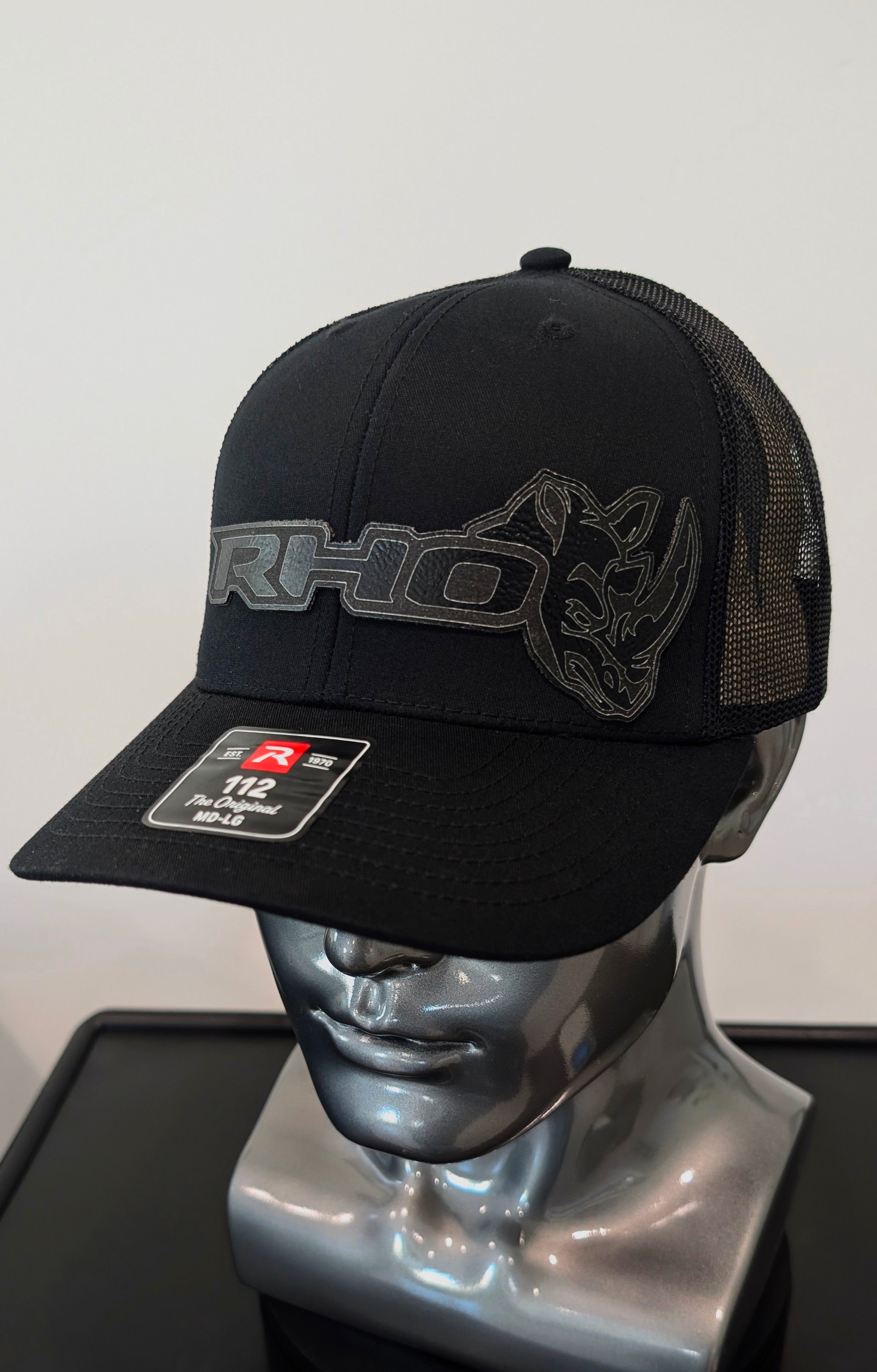 Ram RHO Silver Carbon Fiber Leather Patch Richardson 112 Trucker Hat