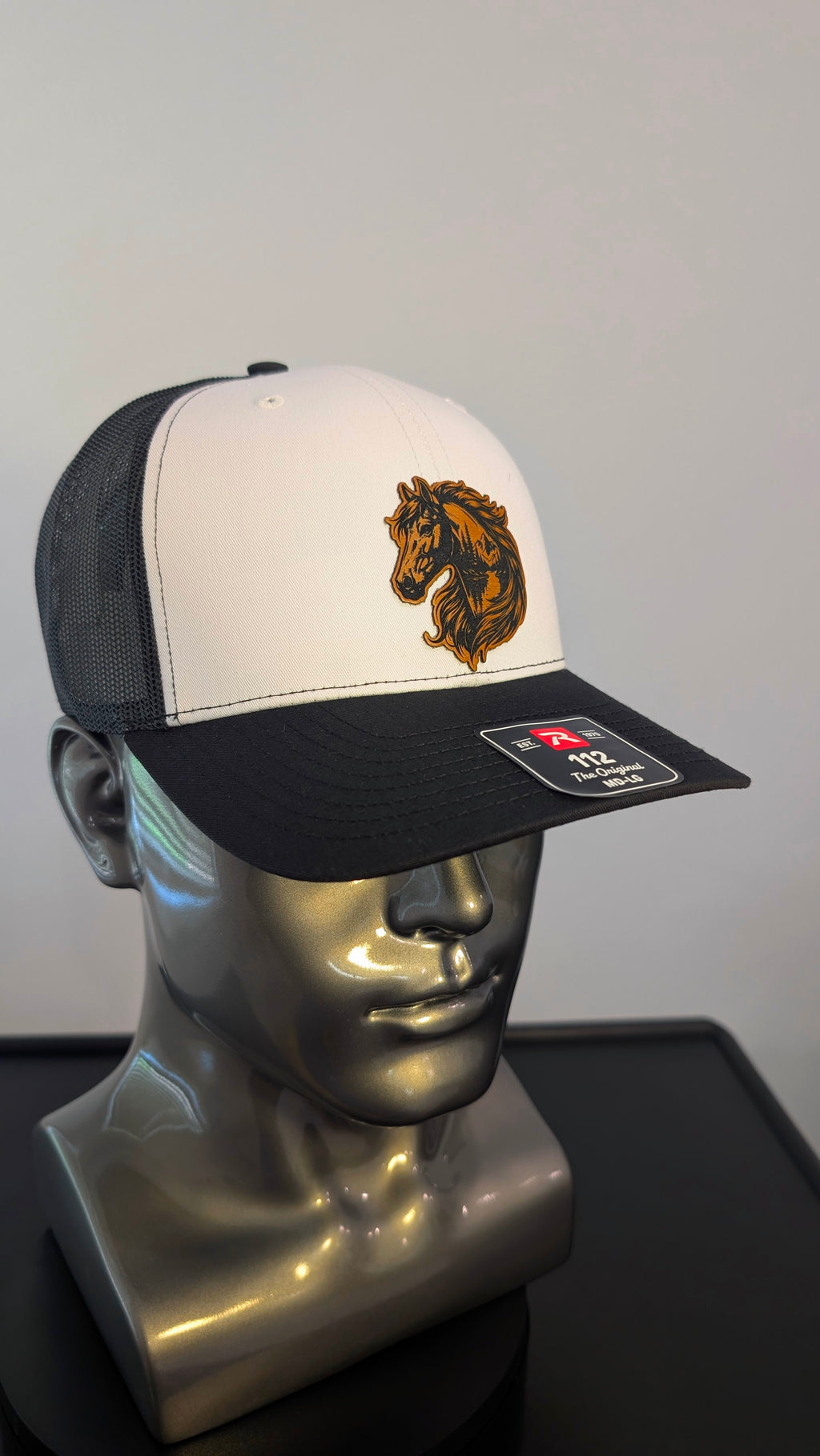 Wild Spirit Horse Richardson 112 Leather Patch Trucker Hat