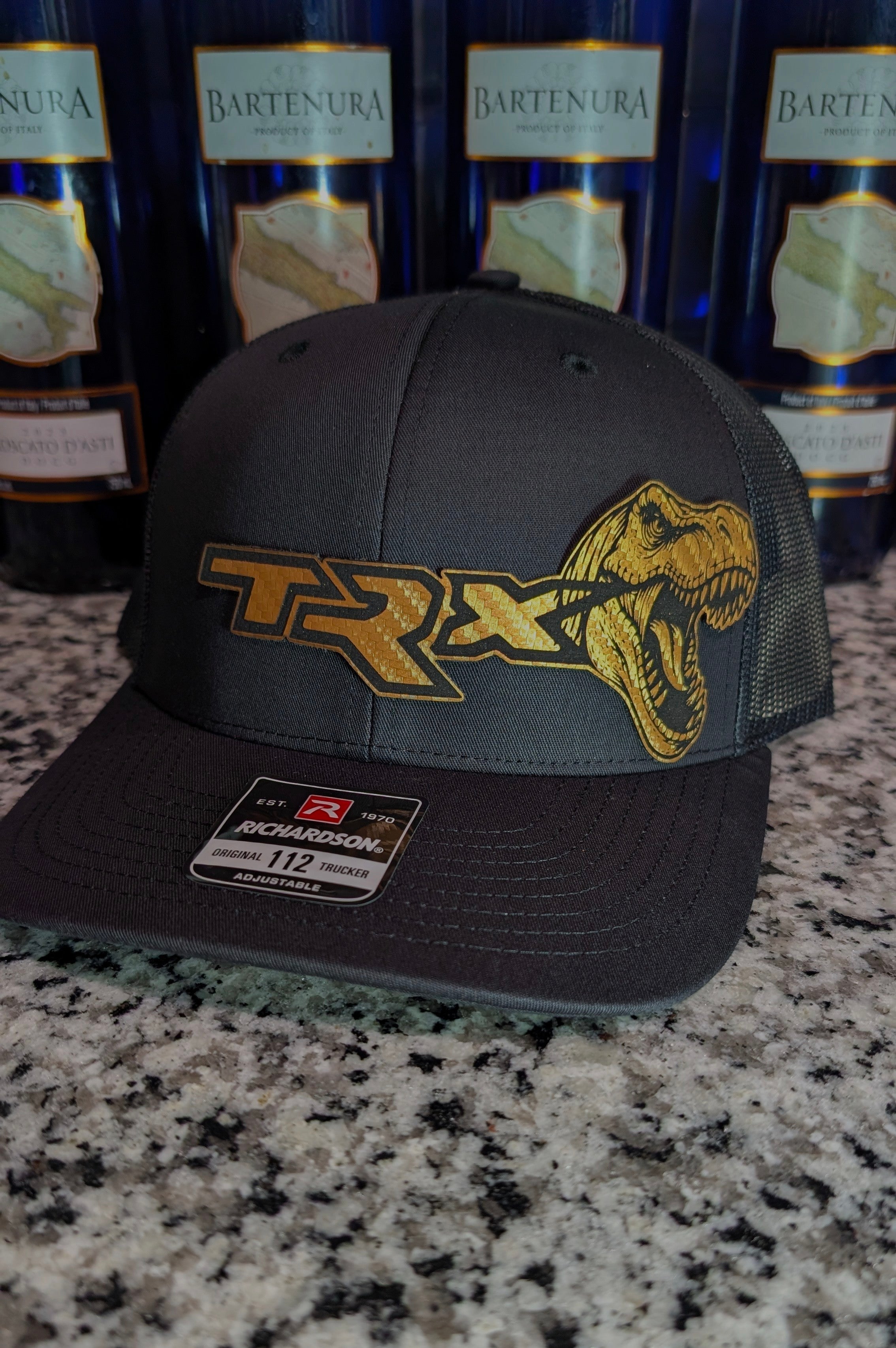 TRX Inspired Leather Patch Laser Engraved Richardson 112 Hat