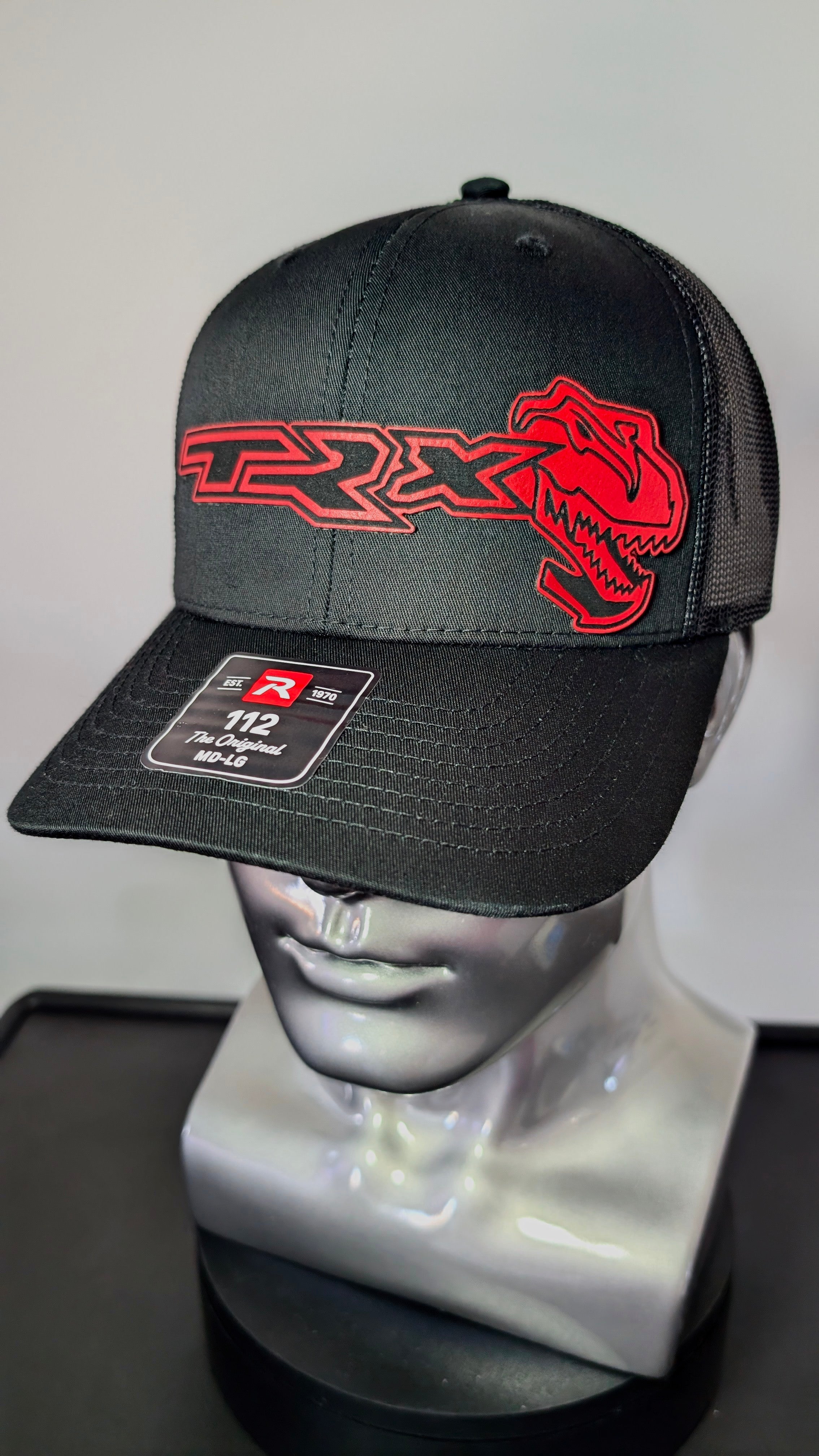 2027 TRX Inspired Logo Leather Patch Hat  Laser Engraved Richardson 112 Trucker Cap