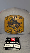 Funny Fishing Richardson 112 Hat  “Ain’t Caught Shit Fishing Club” Leather Patch American Flag Mesh Trucker Cap Fisherman Gift
