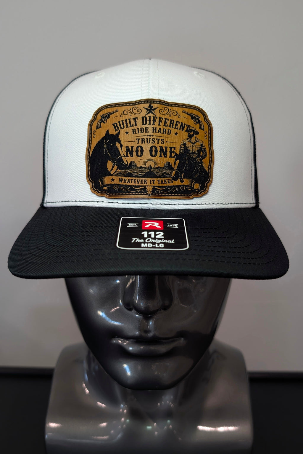 Built Different Western Trucker Hat  Cowboy Outlaw Snapback Ride Hard Cap