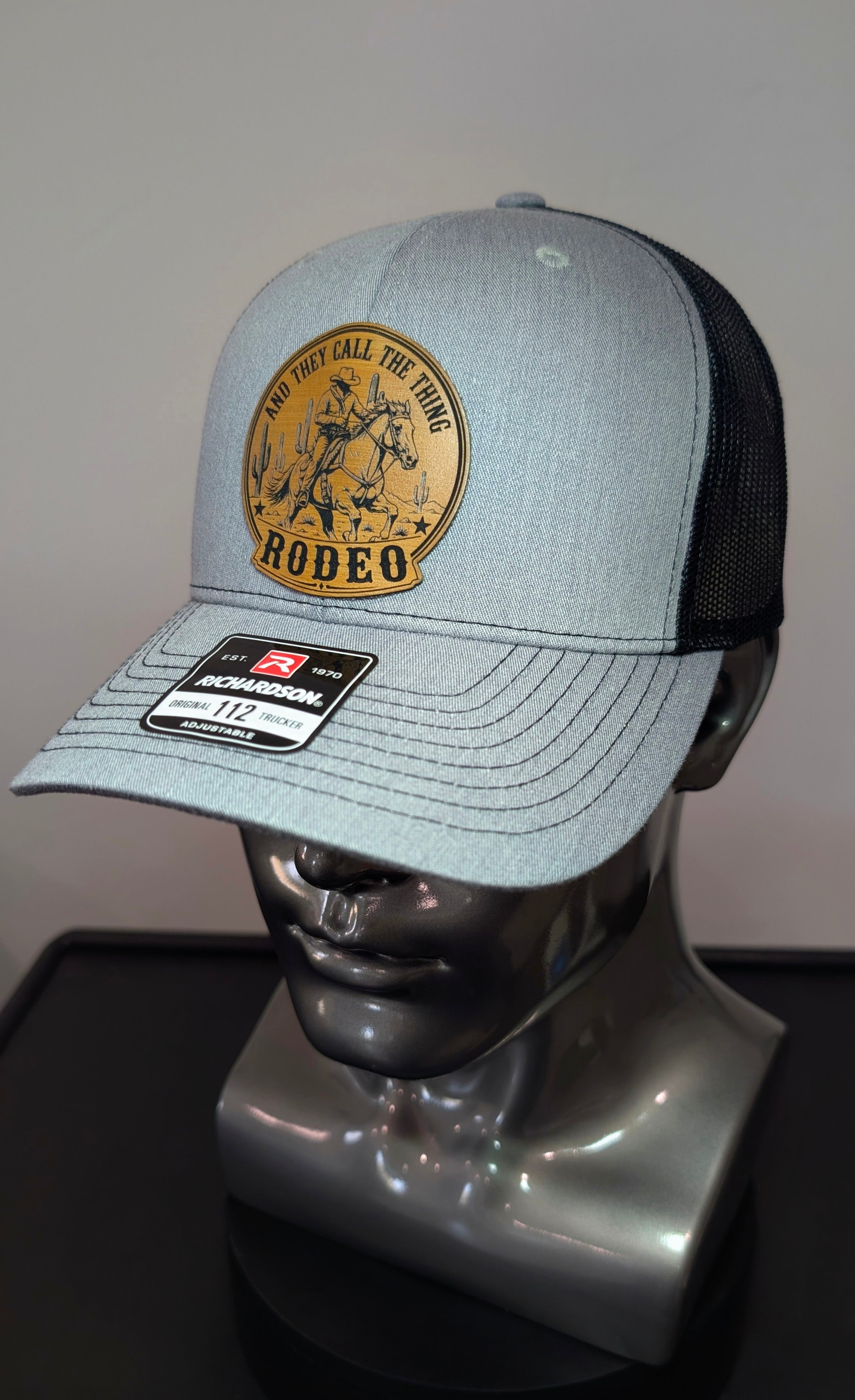 And They Call the Thing Rodeo Leather Patch Richardson 112 Trucker Hat | Western Cowboy Hat