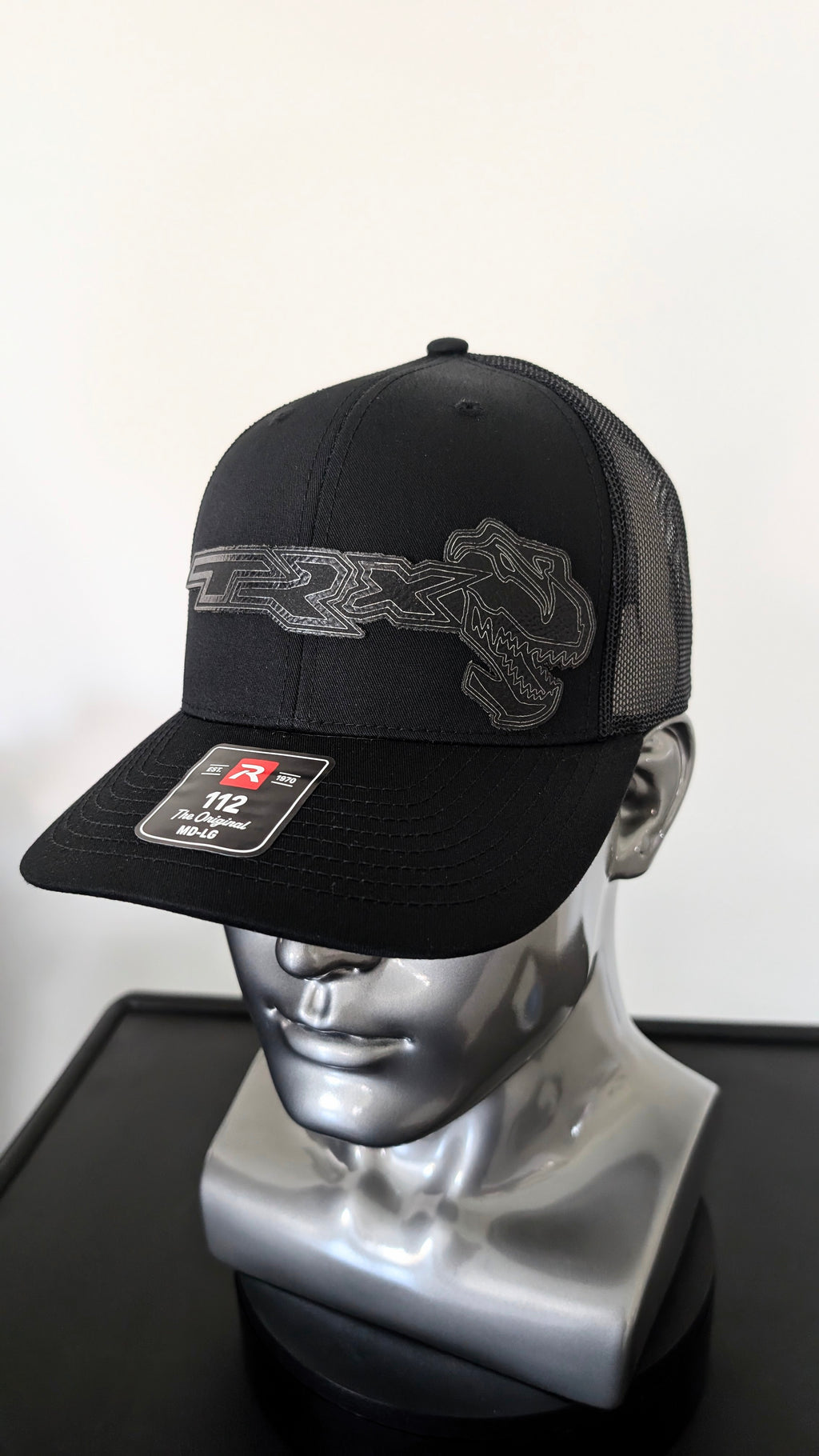 2027 TRX Inspired Logo Leather Patch Hat  Laser Engraved Richardson 112 Trucker Cap